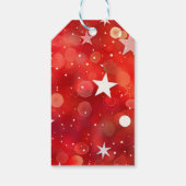 Elegant rood en wit vakantie foto label cadeaulabel (Achterkant)