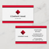 Elegant Rood en Wit Visitekaartje (Voorkant / Achterkant)