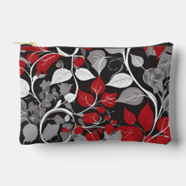 Elegant rood en zwart blad ontwerp etui