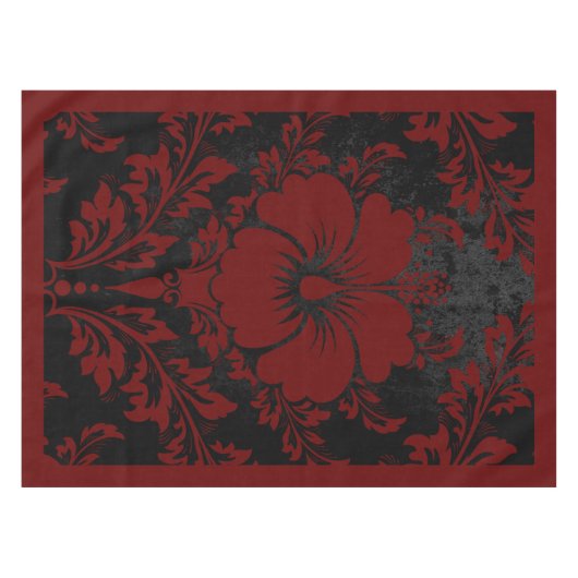 Elegant rood en zwart demaselegant tafelkleed (Voorkant (Horizontaal))