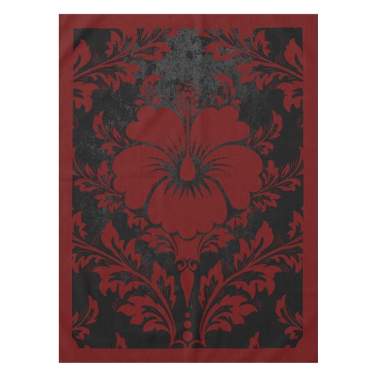 Elegant rood en zwart demaselegant tafelkleed (Voorkant)