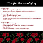 Elegant rood en zwart Roos Canvas tas Classic Desi