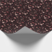 Elegant rood floreus botanisch patroon cadeaupapier (Hoek)