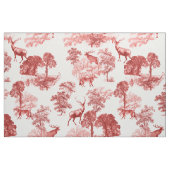 Elegant  rood Frans land Toile Deer Stof (Fat Quarter)