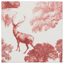 Elegant  rood Frans land Toile Deer