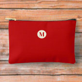 Elegant rood gepersonaliseerd monogram vrouwelijk etui