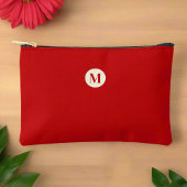 Elegant rood gepersonaliseerd monogram vrouwelijk etui