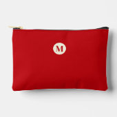 Elegant rood gepersonaliseerd monogram vrouwelijk etui (Voorkant)