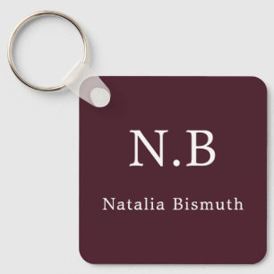 Elegant rood gepersonaliseerd sleutelhanger