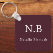 Elegant rood gepersonaliseerd sleutelhanger (Voorkant)