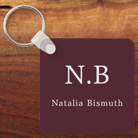 Elegant rood gepersonaliseerd sleutelhanger (Voorkant)