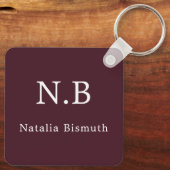 Elegant rood gepersonaliseerd sleutelhanger (Achterkant)