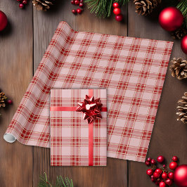 Elegant rood geplakt patroon cadeaupapier