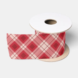 Elegant rood geplakt patroon lint