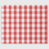 Elegant rood geruit patroon cadeaupapier (Vlak)
