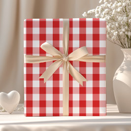 Elegant rood geruit patroon cadeaupapier
