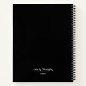 Elegant rood glitter hart kunstenaar schetsboek notitieboek (Achterkant)