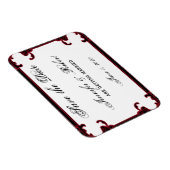Elegant rood gotisch Lijst Save the Date Magneet (Rechterzijde)