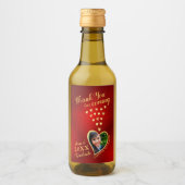 Elegant Rood Goud Bedankt 2025 Afstuderen Favoriet Wijn Etiket (Voorkant)