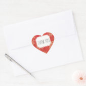 Elegant rood goud bloemen dank u hart sticker (Envelop)