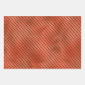 Elegant rood goud folie snoep riet strepen patroon inpakpapier vel (Voorkant)