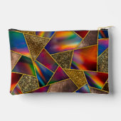 Elegant rood goud holografisch geometrisch etui (Achterkant)