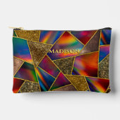 Elegant rood goud holografisch geometrisch etui (Voorkant)