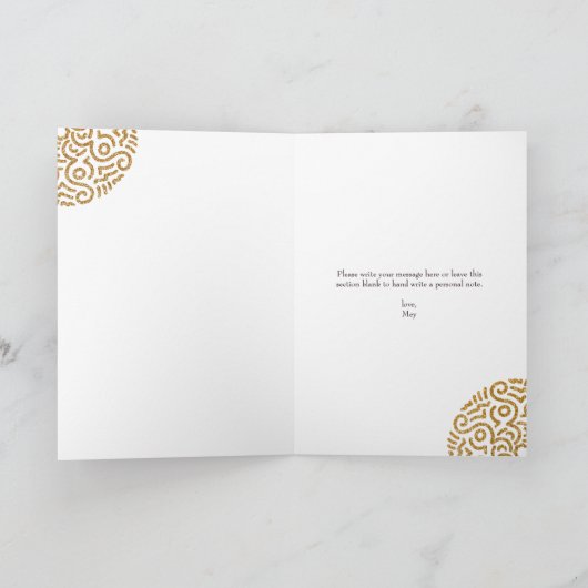 Elegant rood goud mandala bruiloft Jubileum Kaart (Binnen)