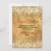 Elegant rood goud marmer kunst Kerstmis nieuwjaar (Voorkant)