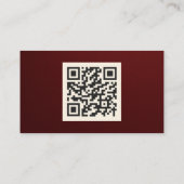 Elegant Rood & Goud QR Code Visitekaartje (Achterkant)
