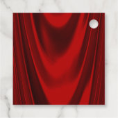 Elegant rood goud verjaardagsfeestje bedankjes labels (Achterkant)