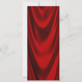 Elegant rood goud verjaardagsfeestje menu programm kaart (Achterkant)