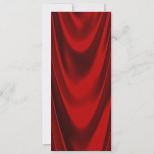 Elegant rood goud verjaardagsfeestje menu programm kaart (Achterkant)