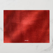 Elegant Rood Goud Vrolijk Kerstfeest Folie Feestdagenkaart (Achterkant)