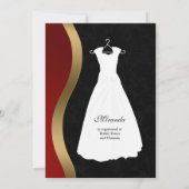 Elegant rood goud zwart Vrijgezellenfeest Kaart (Achterkant)