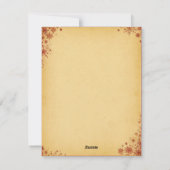 Elegant rood gouden kerstboom Wenskaart Feestdagenkaart (Achterkant)