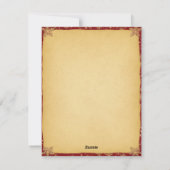 Elegant rood gouden kerstboom Wenskaart Feestdagenkaart (Achterkant)