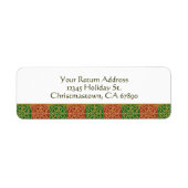 Elegant rood groen en goud aangepaste vakantie lab etiket (Voorkant)