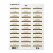 Elegant rood groen en goud aangepaste vakantie lab etiket (Full Sheet)