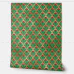 Elegant rood groen goud art deco  patroon behang<br><div class="desc">Elegant rood groen goud art deco  patroonbehang heeft een chique elegante art decopatroon in rood,  groen en goud. Perfect voor home decor,  kantoor decor,  event decor en party decor. Creëer door Evco Studio www.zazzle.com/store/evcostudio</div>