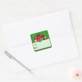 Elegant Rood Groen Goud Kerst Gift Label Stickers (Envelop)