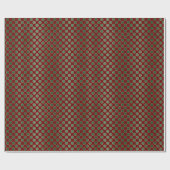 Elegant rood groen luxe polka dot patroon cadeaupapier (Vlak)