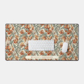 Elegant rood groen  stijl bloemmotief bureaumat (Keyboard & Muis)