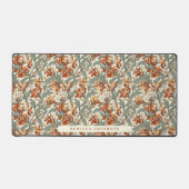 Elegant rood groen  stijl bloemmotief bureaumat (Voorkant)