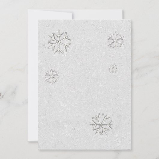 Elegant Rood Groen Wit Glitter Kerstfeest Kaart (Achterkant)