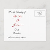 Elegant rood hart - sla het Briefkaart Datum op (Achterkant)