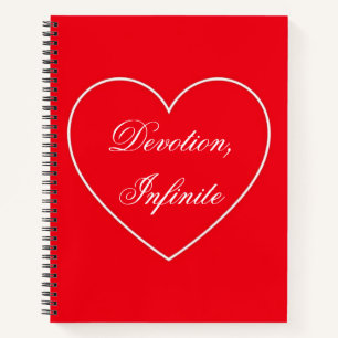 Elegant rood hart spiraal notebook notitieboek
