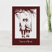 Elegant rood homostel houdt van Valentijnsdag Kaart (Voorkant)