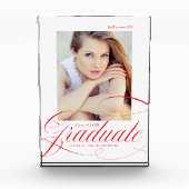 Elegant rood kalligrafie script Afstuderen Fotoblokken