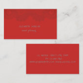 Elegant , rood, kant visitekaartje (Voorkant / Achterkant)
